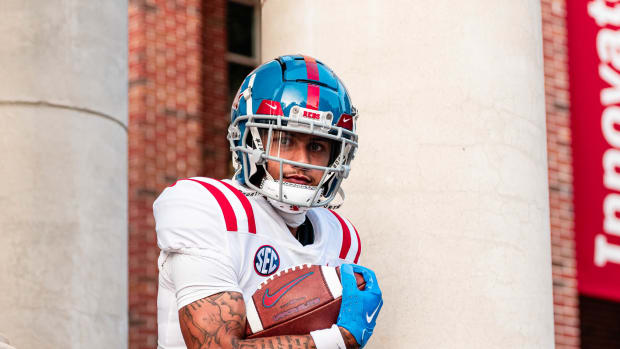 Rebels wide receiver Jordan Watkins. (Photo courtesy of Ole Miss Athletics)
